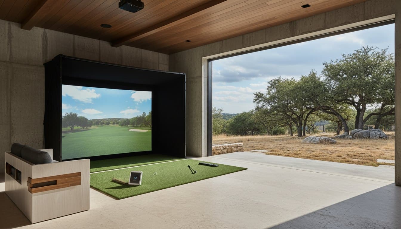 The Bay: calibrated hitting bay in a garage